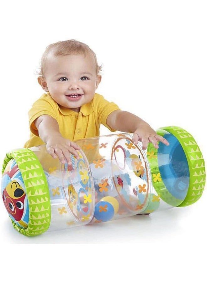 LYNLYN Infant PVC Inflatable Crawling Roller Toy with Balls and Bells for Early Development, Suitable for Babies 3 Months to 3 Years Old - Image 3